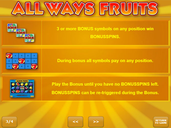 All ways fruits paytable 3