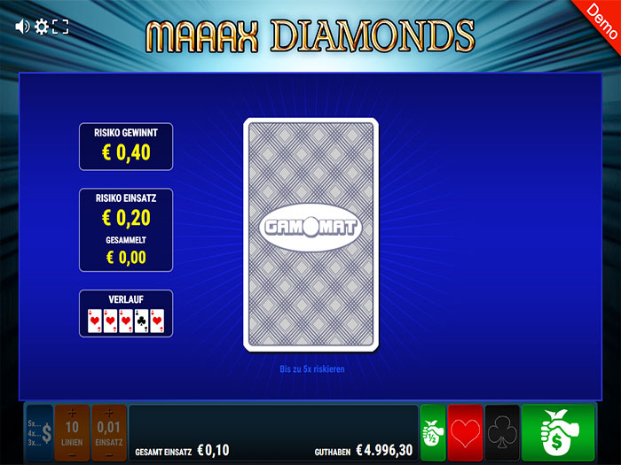 maaax diamonds paytable 2
